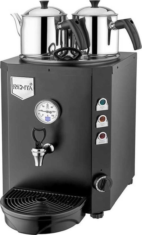 Remta Jumbo Çay Makinesi-23 litre-2 demlik dahil - Şamandıralı (Şebeke) Siyah - Image 1