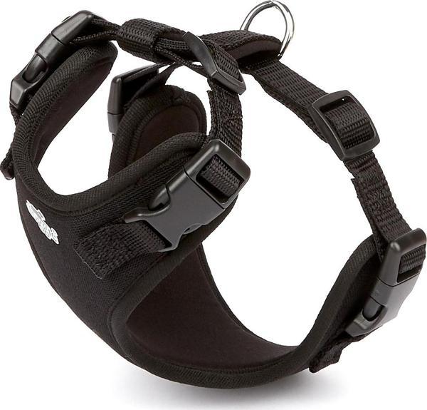 Doggie Havalı Ped Dokuma Köpek Göğüs Tasması 30/35 cm Siyah - Image 1