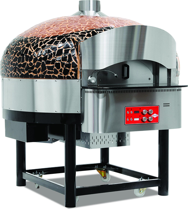 Empero EMP.SPO.02-BB-NG Gazlı Döner Tabanlı Pizza Fırını 9 Pizza Kapasiteli - Kahverengi, Siyah Doğalgazlı - Image 1