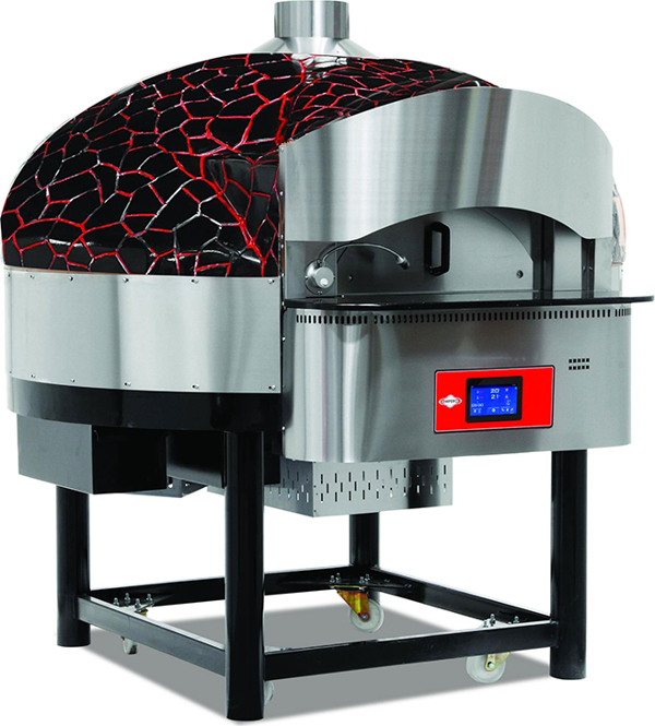 Empero EMP.SPO.02-D-BR-LPG Dijital Gazlı Döner Taban Pizza Fırını 9 Pizza Kapasiteli -Kırmızı, Siyah LPG'li - Image 1