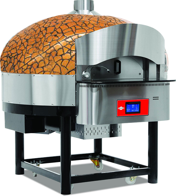 Empero EMP.SPO.02-D-GB-LPG Dijital Gazlı Döner Taban Pizza Fırını 9 Pizza Kapasiteli - Altın, Siyah  LPG'li - Image 1