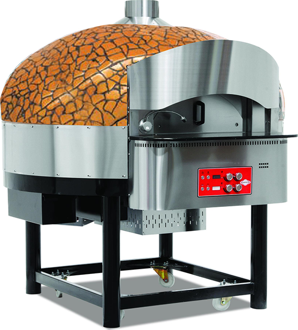 Empero EMP.SPO.02-GB-NG Gazlı Döner Tabanlı Pizza Fırını 9 Pizza Kapasiteli - Altın, Siyah Doğalgazlı - Image 1