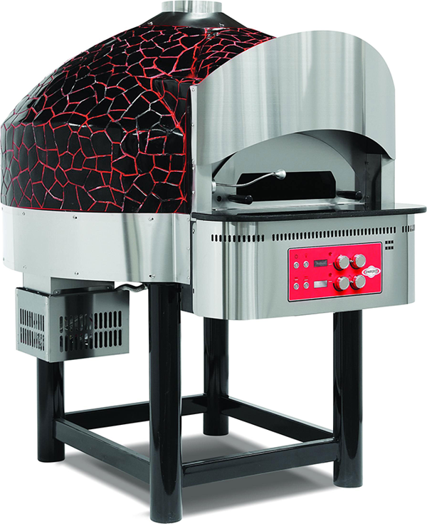 Empero EMP.SPO.03-BR-NG Gazlı Sabit Tabanlı Pizza Fırını 9 Pizza Kapasiteli - Siyah, Kırmızı Doğalgazlı - Image 1