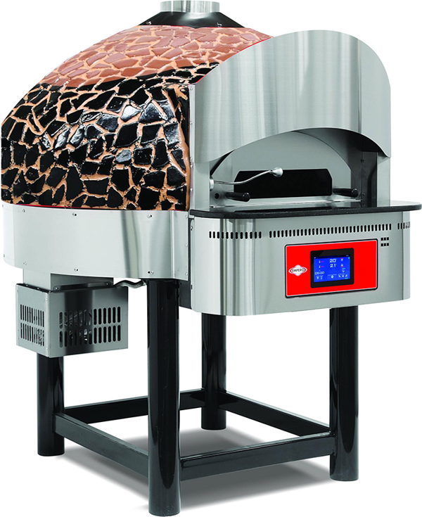 Empero EMP.SPO.04-D-BB-LPG Diital Gazlı Döner Taban Pizza Fırını 6 Pizza Kapasiteli - Kahverengi, Siyah LPG'li - Image 1
