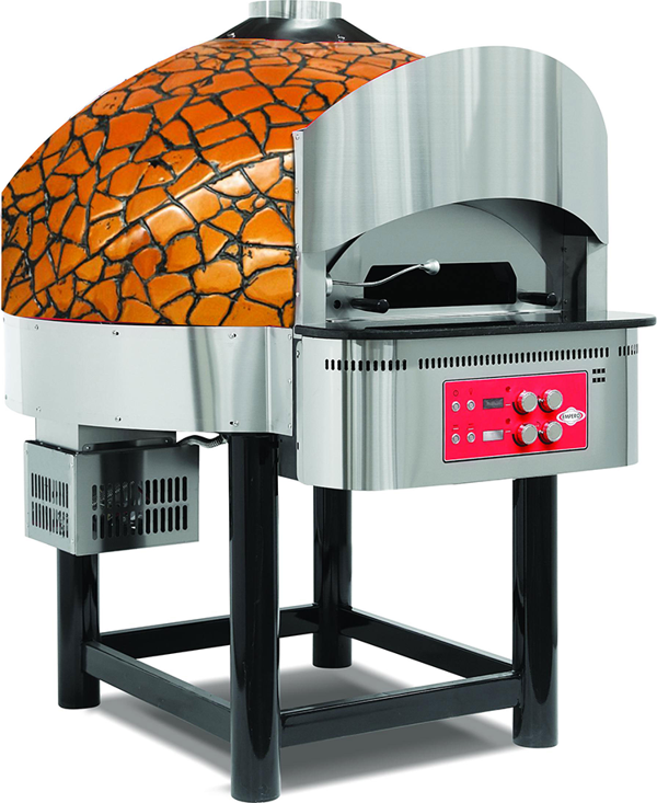 Empero EMP.SPO.04-GB-NG Gazlı Döner Tabanlı Pizza Fırını 6 Pizza Kapasitel - Altın, Siyah, Doğalgazlı - Image 1