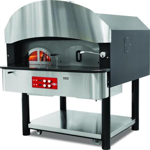 Empero EMP.SPO.05-LPG Gazlı ve Odunlu Döner Tabanlı Pizza Fırını 6 Pizza Kapasiteli -  LPG'li - Image 1