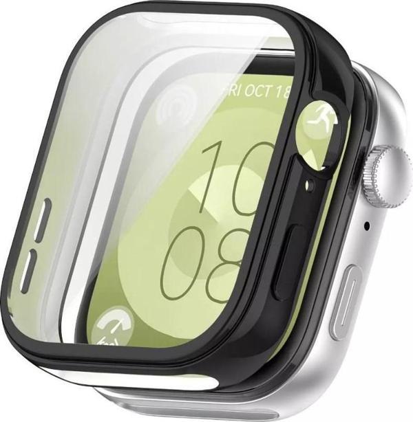 Huawei Watch Fit 3 Uyumlu Kasa Ekran Koruyucu 360 Tam Koruma Kılıf Kapak - Image 1