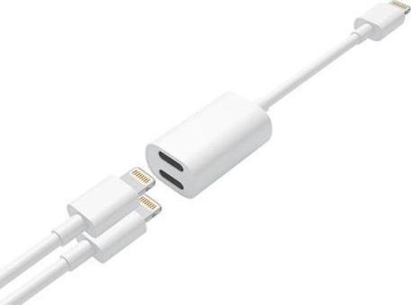 iPhone 7 8 Plus X Xr Xs 11 12 Pro Max Kulaklık Şarj 2in1 Adaptör - Image 1