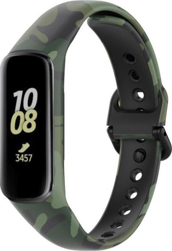 Samsung Galaxy Fit 2 R220 Uyumlu Kamuflaj Desenli Kordon Kayış - Image 1