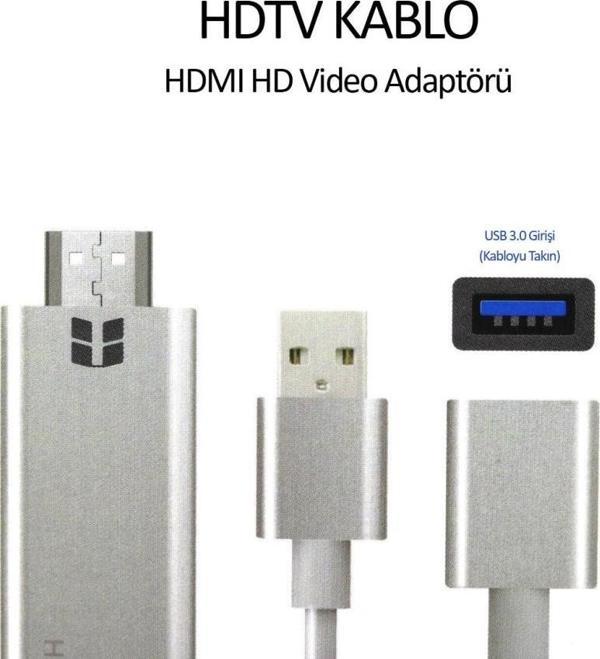 iPhone Android 1080P Görüntü Aktarım Hdtv Hdmi Kablosu - Image 1