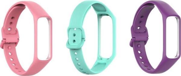 Samsung Galaxy Fit 2 Uyumlu R220 TME Silikon Kordon Kayış 3lü Set - Image 1