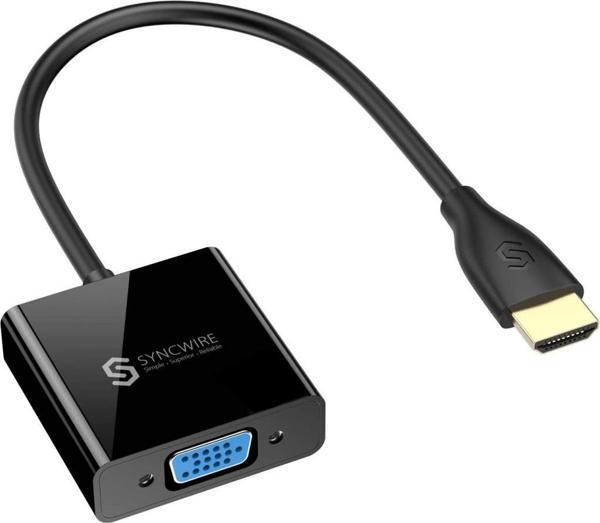 Syncwire HDMI to VGA Ses ve Micro Usb Çıkışlı Adaptör Çevirici - Image 1