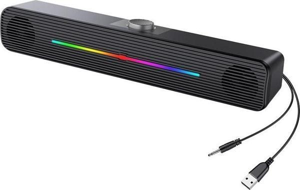 E-3544 Telefon Bilgisayar Tablet RGB Stereo Usb Hoparlör Soundbar - Image 1