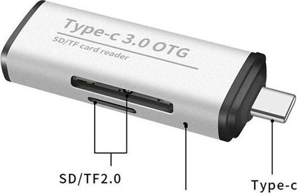 USB 3.0 TF SD Kart Okuyucu USB Type-C OTG Adaptör ADS-103 - Image 1
