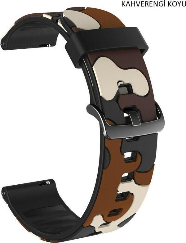 Samsung Gear Watch 3 41mm Active 2 40 44mm Uyumlu Kamuflaj Kordon 20mm - Image 1