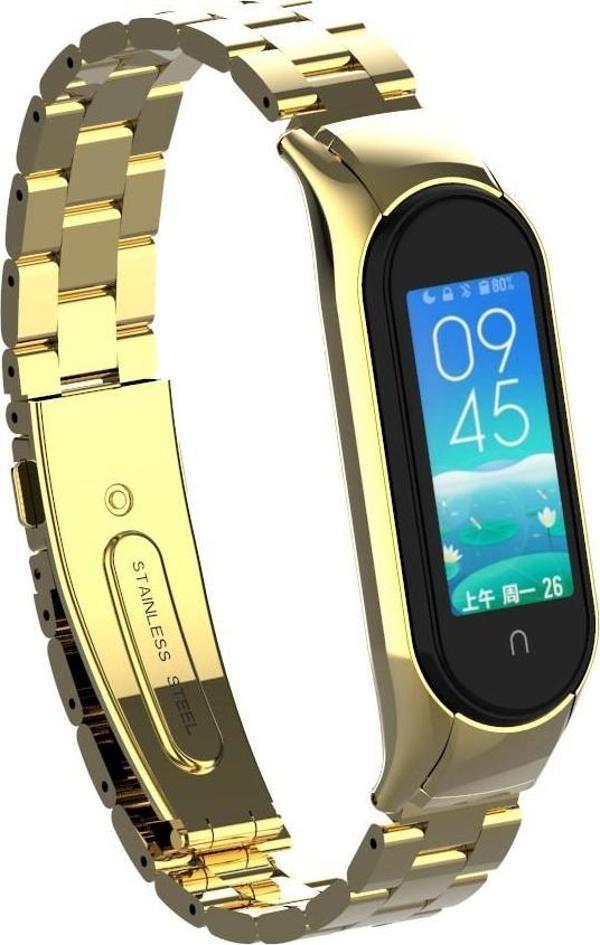 Xiaomi Mi Band 5 Mi Band 6 Uyumlu Çelik Steel Kordon Kayış - Image 1