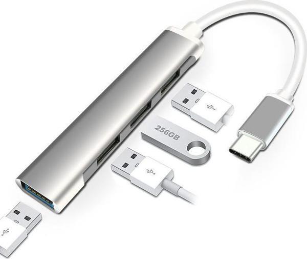 Type-C Usb 3.1 den 4 Adet USB 3.0 HUB Otg Çoğaltıcı Adaptörü C809 - Image 1