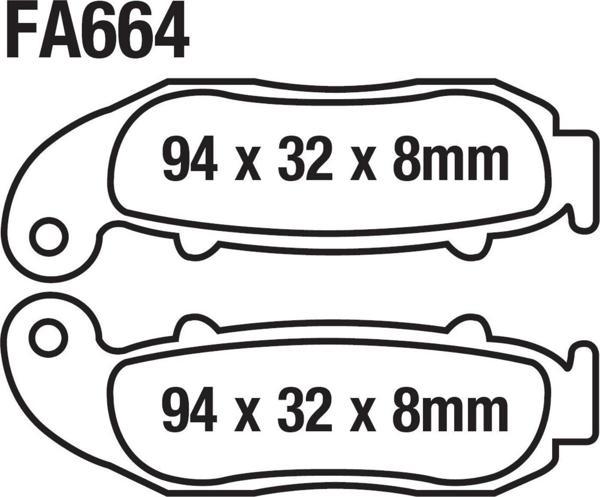 Mondial Rx3İ Evo Ön Fren Disk Balatası Fa664 A Kalite - Image 1