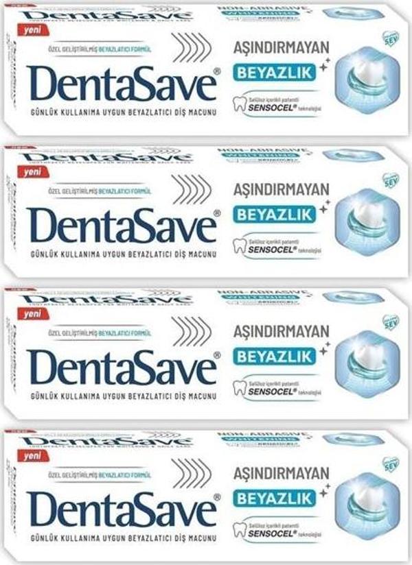 Dentasave Aşındırmayan Beyazlık Diş Macunu 75 ml x 4 Adet - Image 1