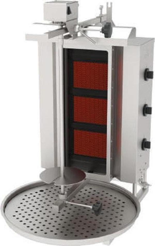 Atalay ADGC-3-U Döner Makineleri Gazlı Camlı Üstten Motorlu - 3 Radyanlı - 230 V - Image 1