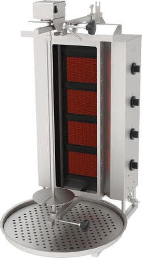 Atalay ADGC-4-U Döner Makineleri Gazlı Camlı Üstten Motorlu - 4 Radyanlı - 230 V - Image 1