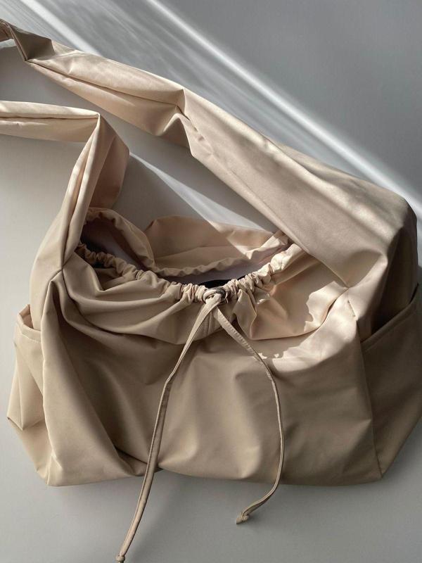 Mute Bag Su Geçirmez Tote Bag / Çapraz Kullanıma Uygun Krem Kadın Omuz Çantası - Image 1