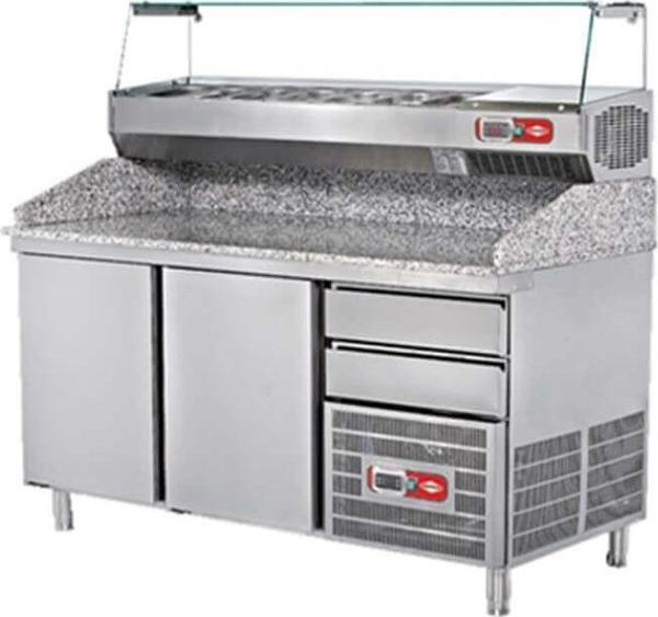 Empero EMP.210.80.02 Granit Tablalı Hamur Hazırlık Buzdolabı (3 kapılı) - Image 1