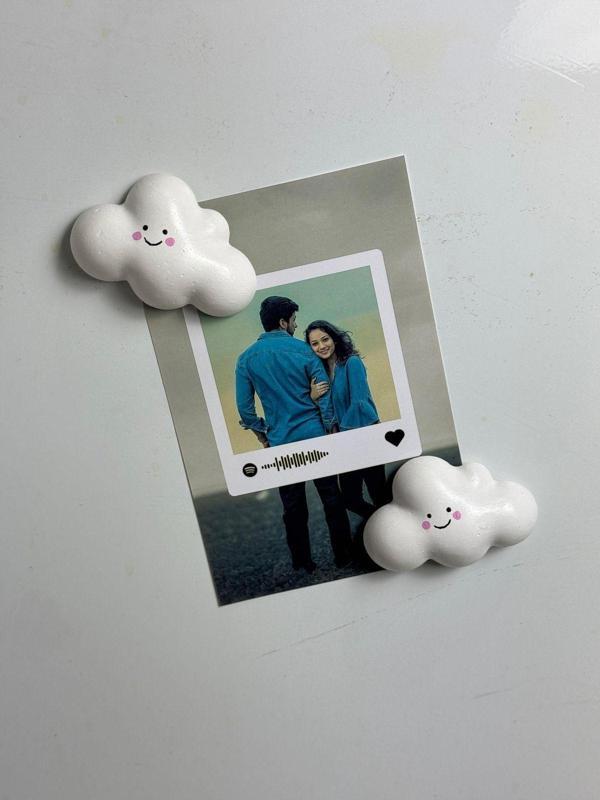 Mithbox Magnet - Buzdolabı Magneti - Buzdolabı Süsü - 2’Li Sevimli Bulut - Image 1
