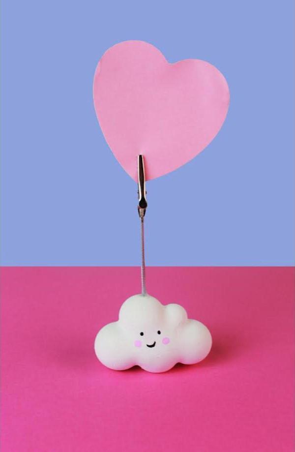 Mithbox Sevimli Beyaz Bulut Fotoğraf Not Tutacağı Notluk Not Tutucu - Image 1