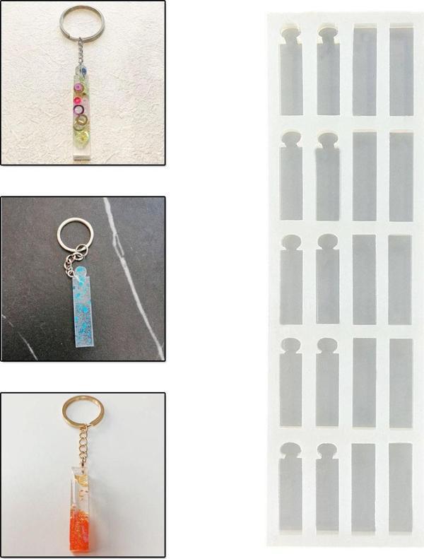 Epoksi Çoklu Silikon Kalıp I ve İ Harfi Anahtarlık Reçine Seri Döküm Kalıbı 4 CM 10 Lu - Image 1