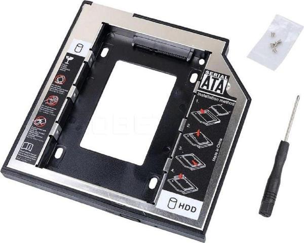 Lunatic 1647 9,5mm 2,5" SSD HDD Sabit Disk Sürücü Sata 3 Çerçeve SSD/SATA Harddisk Yuvas Bu Cihaz DVD Yerine - Image 1