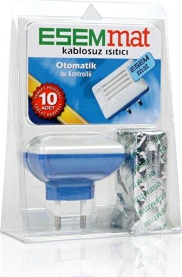 Esemmat Kablosuz Mat Isıtıcı Sinek Kovucu Cihaz + 10 Yedek Tablet Set (Isı Kontrollü) - Image 1