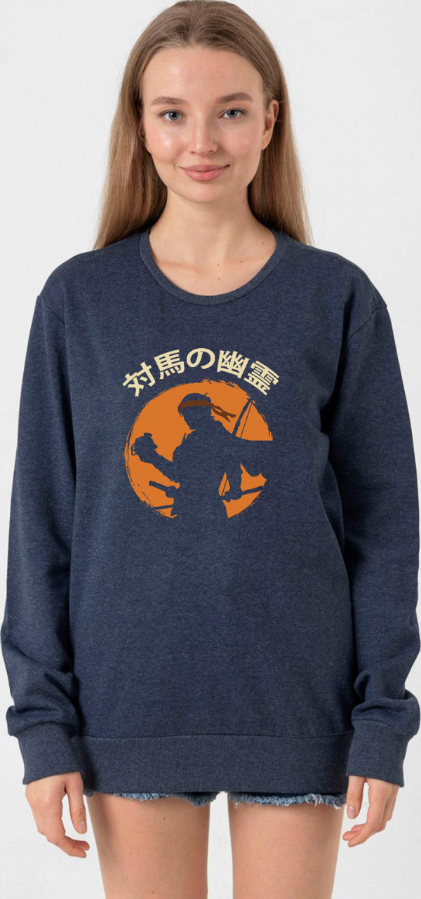 Ghost Of Tsushima The Island Japanese İndigo Kadın 2ip Sweatshirt - Image 1