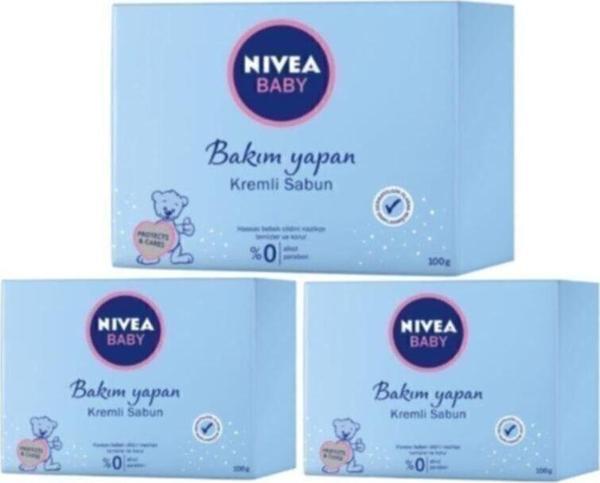 Nivea Baby Kremli Bakım Yapan Bebek Sabunu 100 Gr. X 3 Adet - Image 1