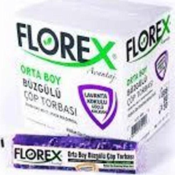 Florex Avantaj Seri Lavanta Kokulu Büzgülü Orta Boy Çöp Poşeti X 25 Rulo / 1 Koli - Image 1