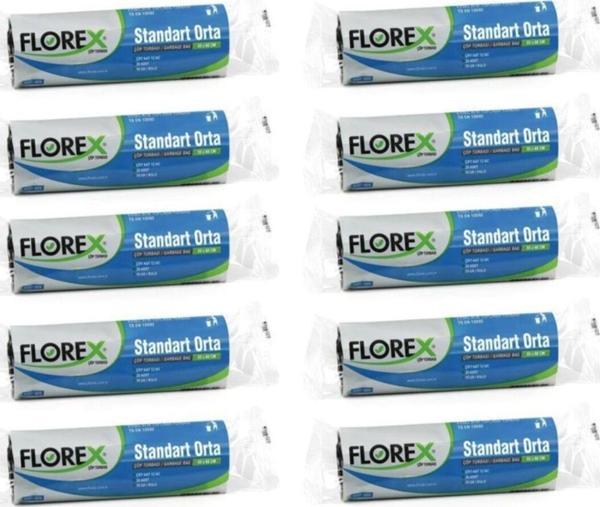 Florex Çöp Poşeti Standart Orta 20 Adet (Siyah&Mavi) 10 Paket - Image 1