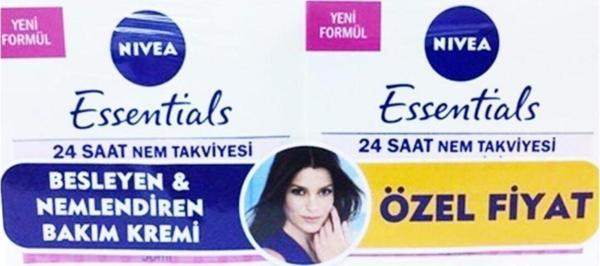 Nivea Essentials Günlük Nemlendirici Krem 50 Ml Kuru/Hassas Cilt 2Li - Image 1