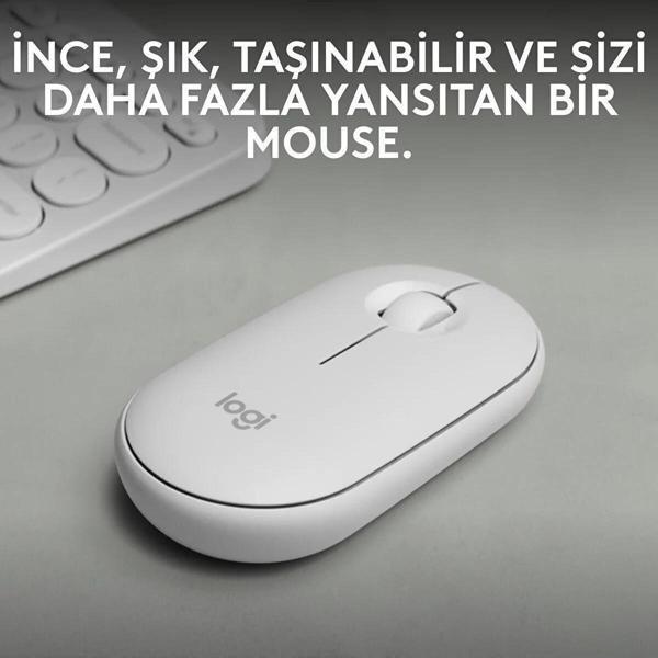 Hedef Market Pebble M350S Mouse Beyaz 910-007013 - Image 1