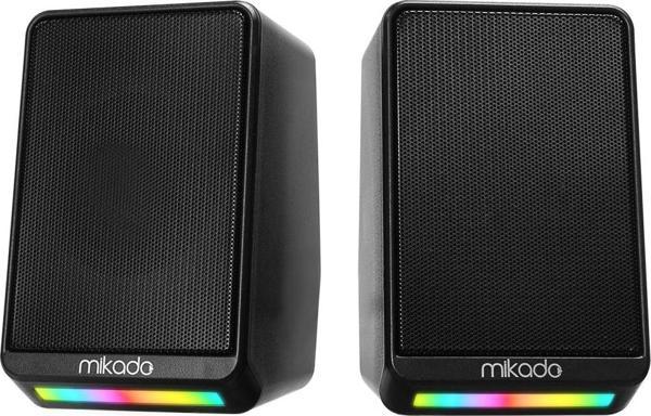 Mıkado Md-178, 6w, 1+1, Masaüstü, Rgb Aydınlatma, Usb, Siyah Kasa, Speaker - Image 1