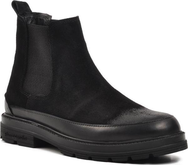 Pierre Cardin 1361654 Siyah Nubuk Hakiki Deri Erkek Chelsea Bot - Image 1