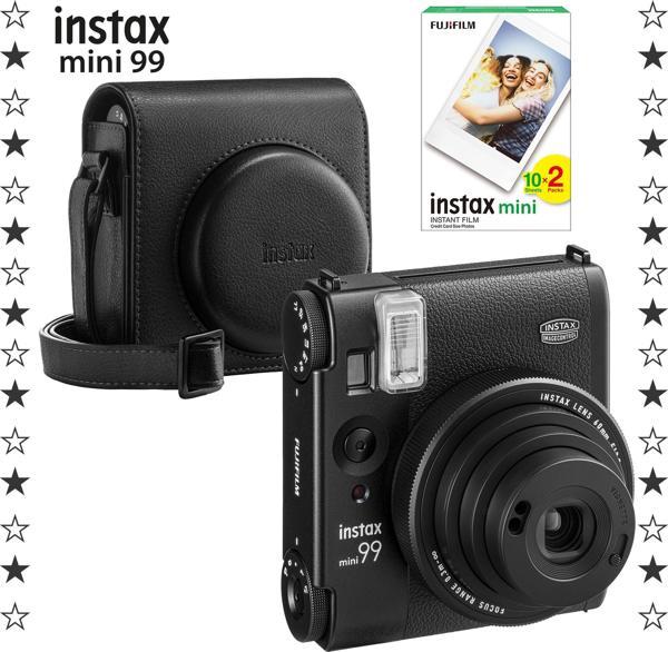 Instax Mini 99 Siyah Fotoğraf Makinesi 20'li Film ve Deri Kılıf Seti - Image 1