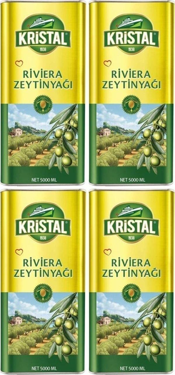 Kristal Riviera Zeytinyağı 5 Lt 4 Adet 1 Koli - Image 1