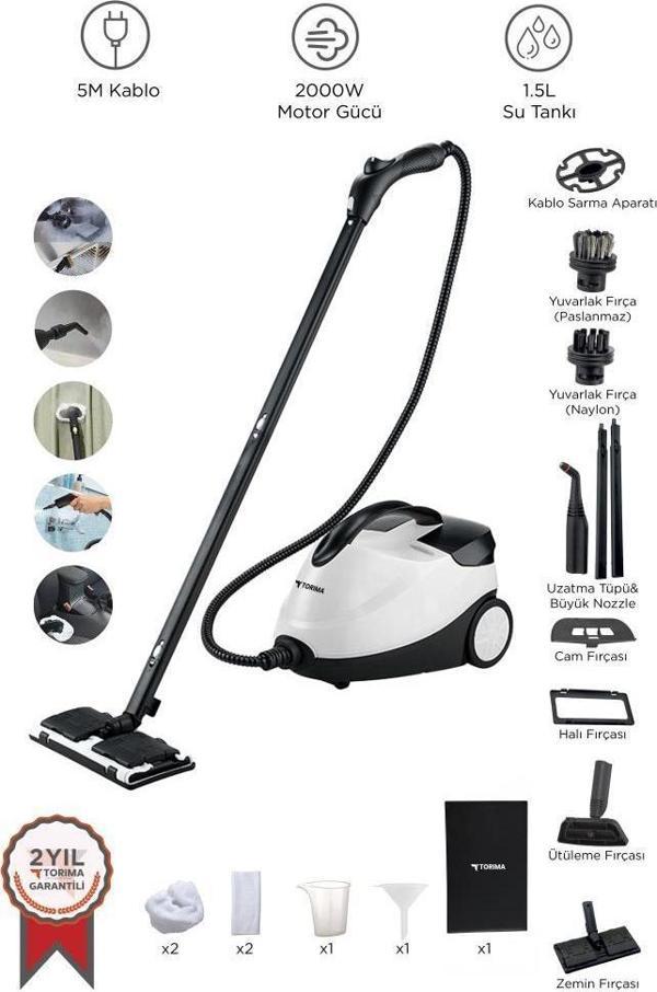 Torima CB-08C Çok Fonksiyonlu Buharlı Temizleyici - Buharlı Temizlik Makinası - Image 1