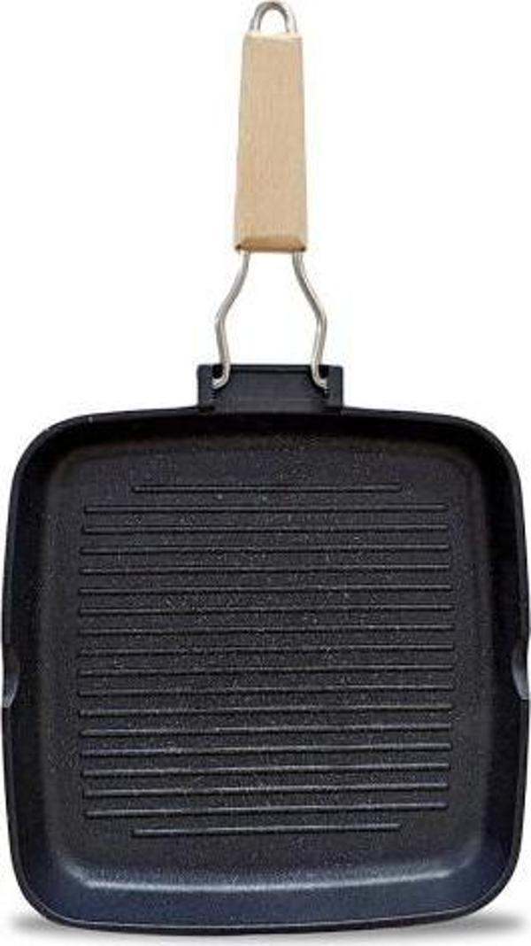 GÜLSAN Katlanabilen Saplı Granit Izgara Tava 28X28 CM - Image 1