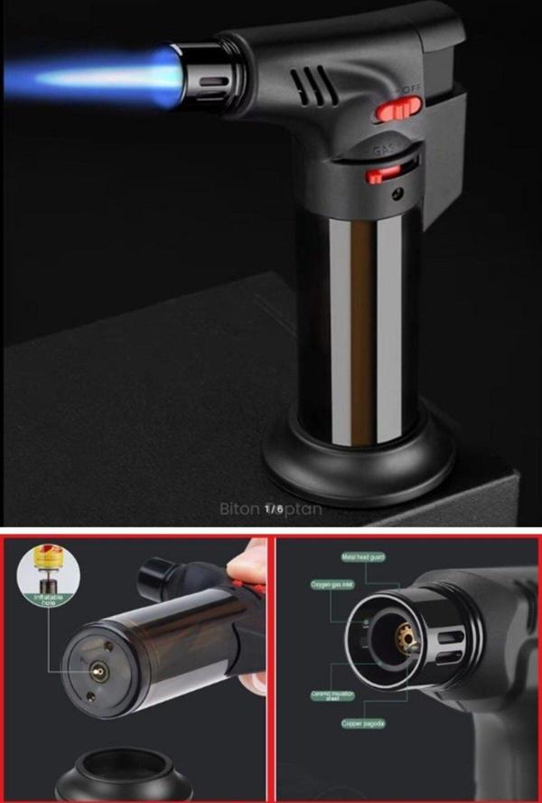 Kamp Çakmağı Pürmüz 1300°C Torch Depolu 2 Adet Pürmüz Doldurulabilir Çakmak Orta Boy Pürmüz - Image 1