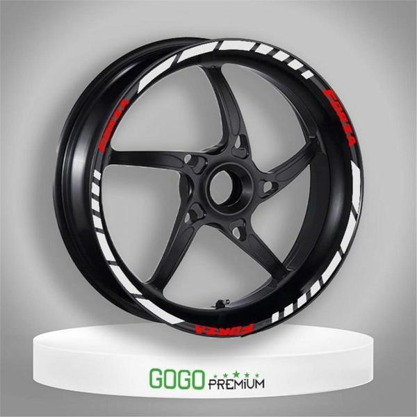 Gogo Jant Şeridi Beyaz-kırmızı Honda Forza 250 - Image 1