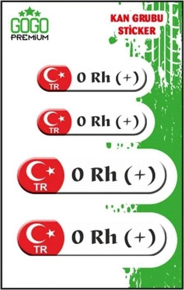Gogo Kan Grubu 0 Rh(+)  Damla Etiket Beyaz - Image 1