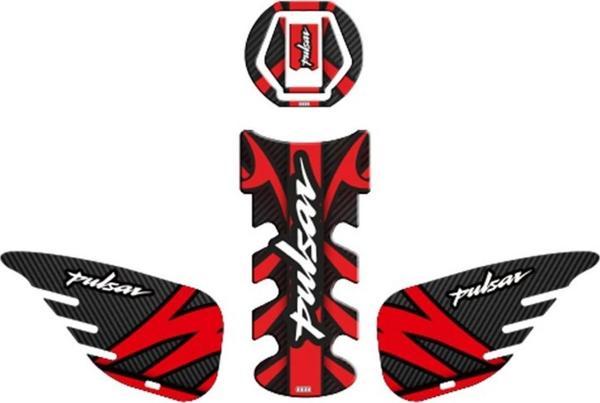 Gogo Tank Pad Seti 002 Siyah-kırmızı-beyaz Bajaj Pulsar 2014-2023 - Image 1