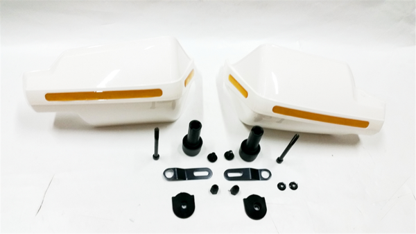 Motospartan El Rüzgar Koruma Plastiği Universal Beyaz Reflektörlü 22mm Gidon İçin - Image 1