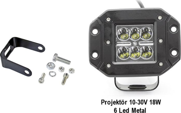 Sis Farı Metal 6 Led 18w Beyaz Off Road - Image 1